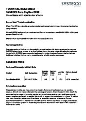 Технические параметры SYSTEXX Pure EP