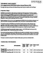 Технические параметры SYSTEXX Active AcousTherm