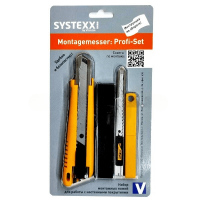 Набор монтажных ножей SYSTEXX Montagemesser Profi-Set + 20 лезвий